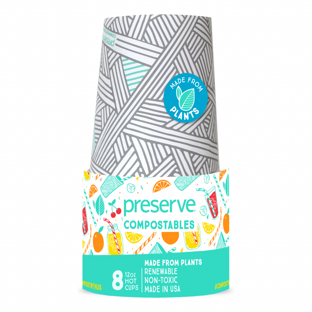 Compostables Hot Cups 8ct Natural