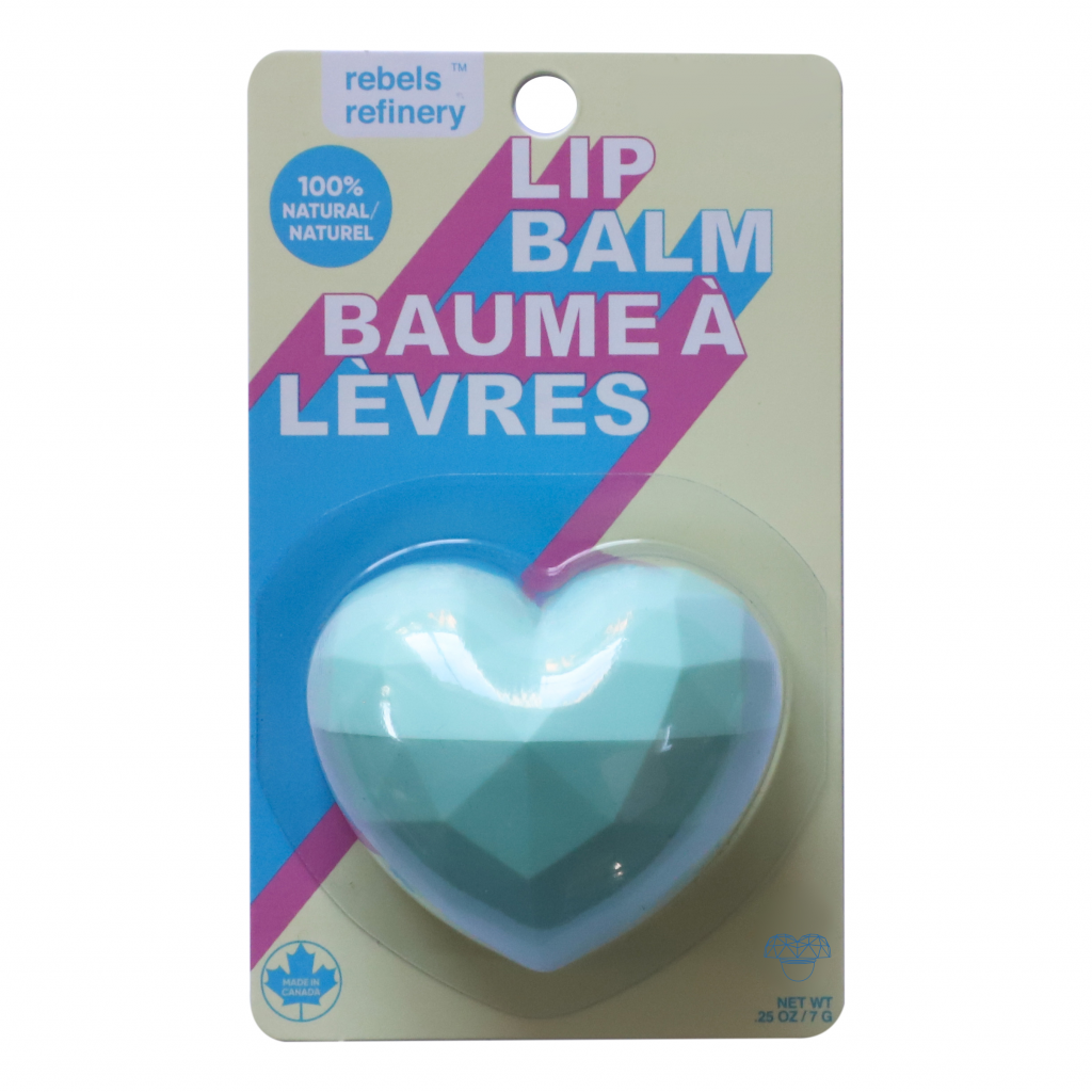 Heart Lip Balm Teal Blister
