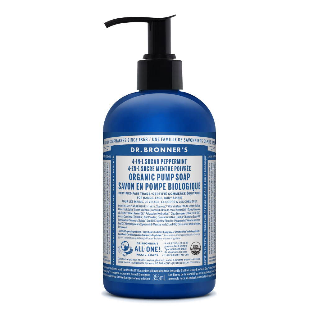 Peppermint Sugar Pump Soap Organic