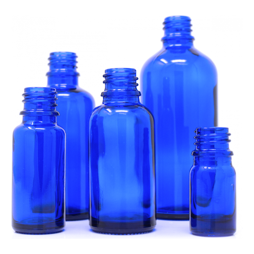 Bl. Glass Bottle 15ml + wht. Spray