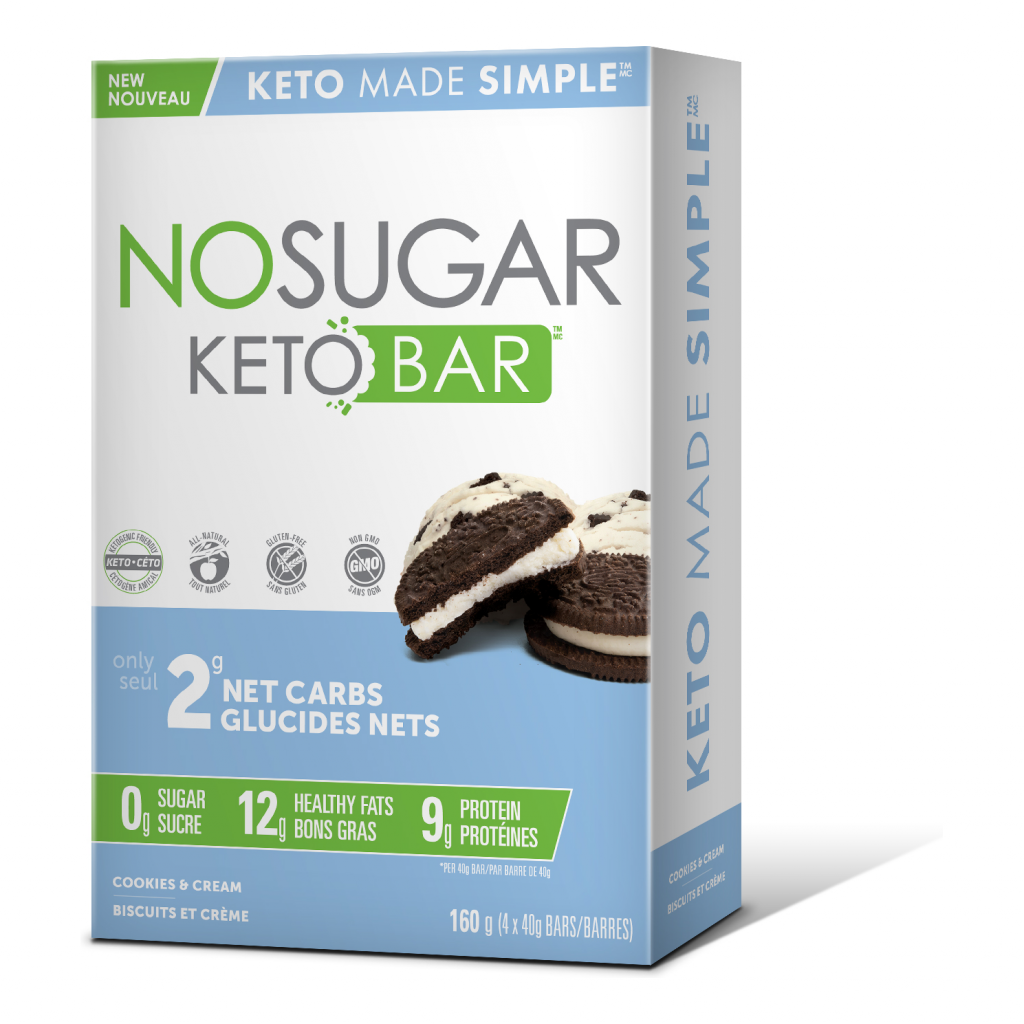 No Sugar Keto Bar Cookies & Cream