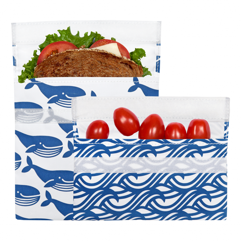 Reusable Bag Set, Velcro Whale