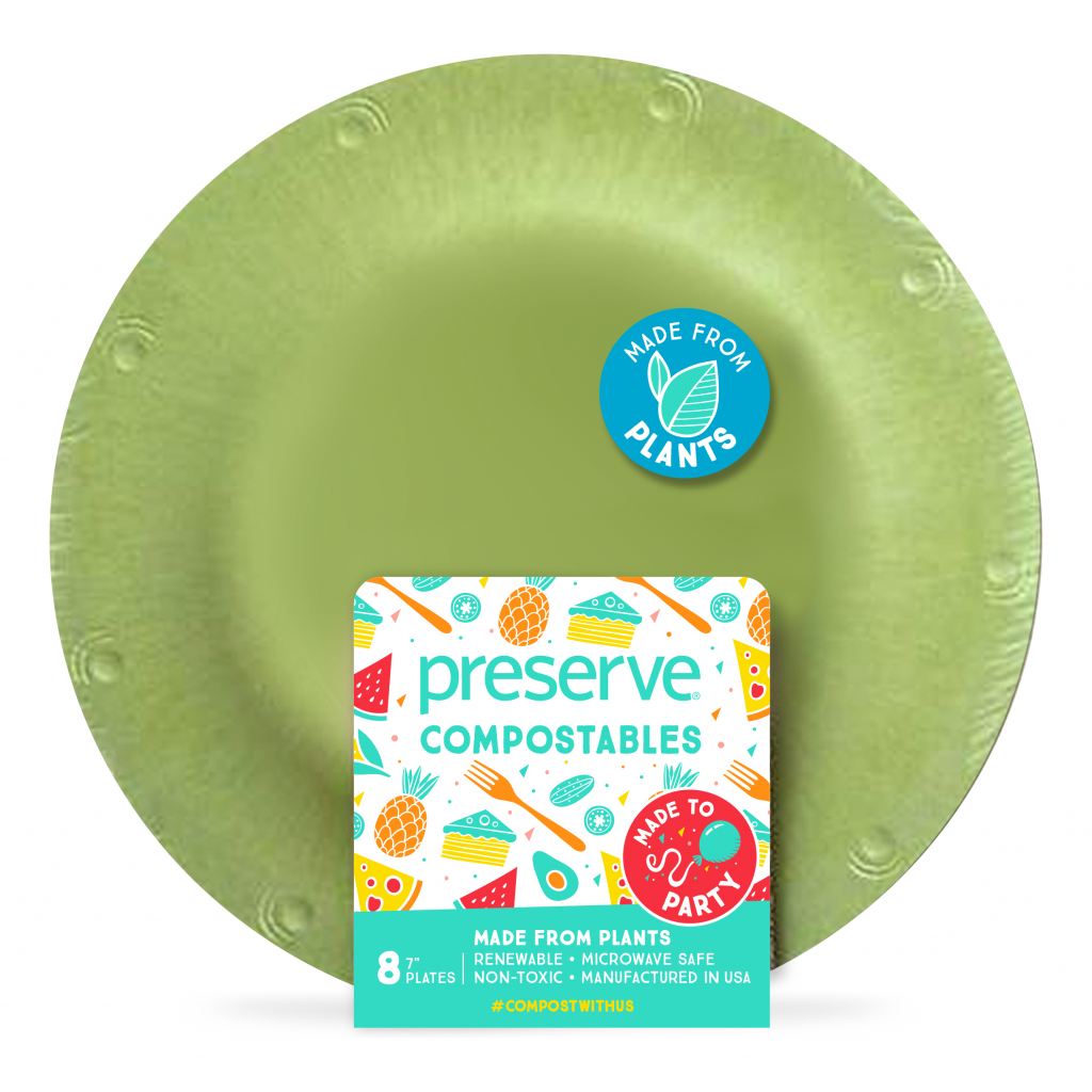 Compostables Small Plates 8ct Green