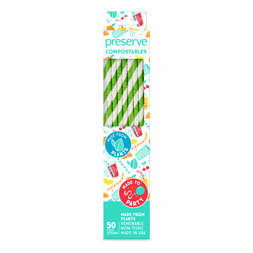 Compostables Straws Green
